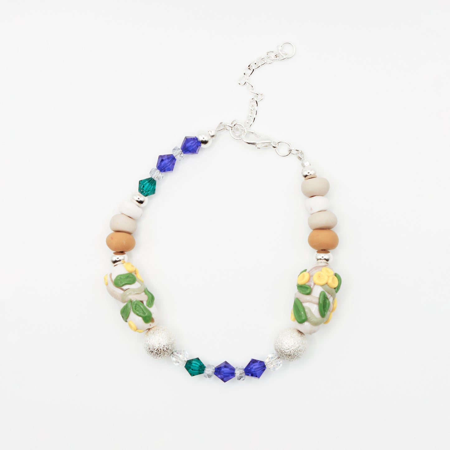 Blue Lake Crystal Glass Bracelet