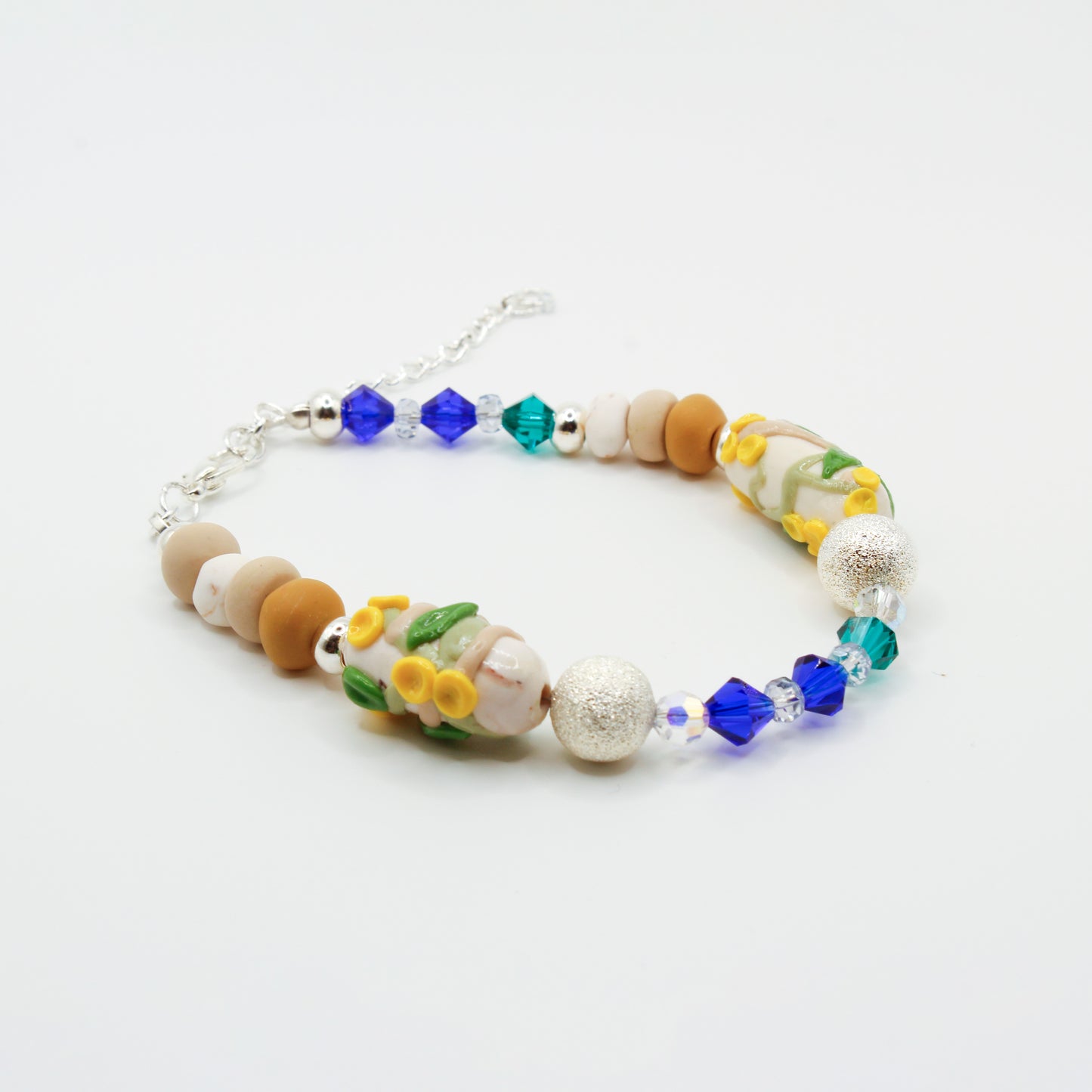 Blue Lake Crystal Glass Bracelet
