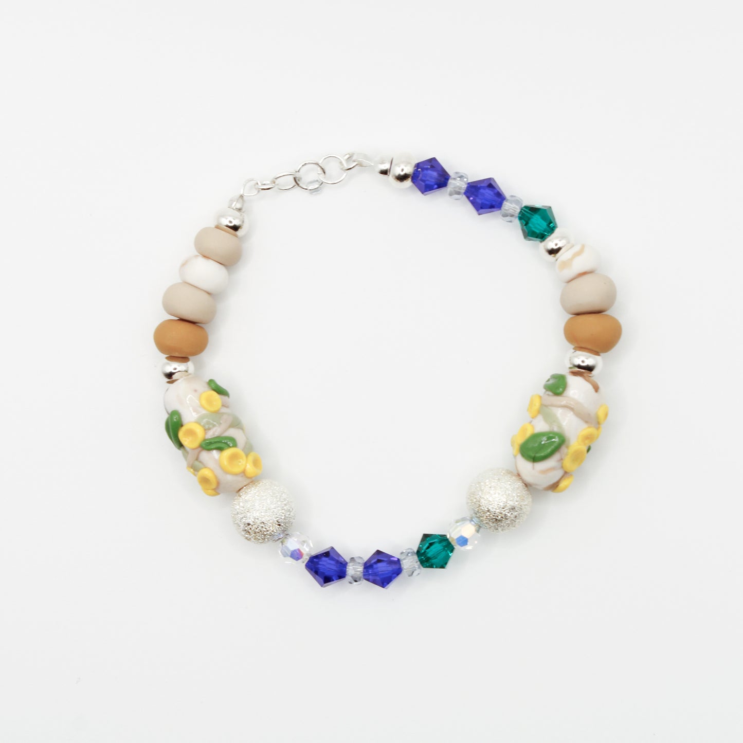 Blue Lake Crystal Glass Bracelet
