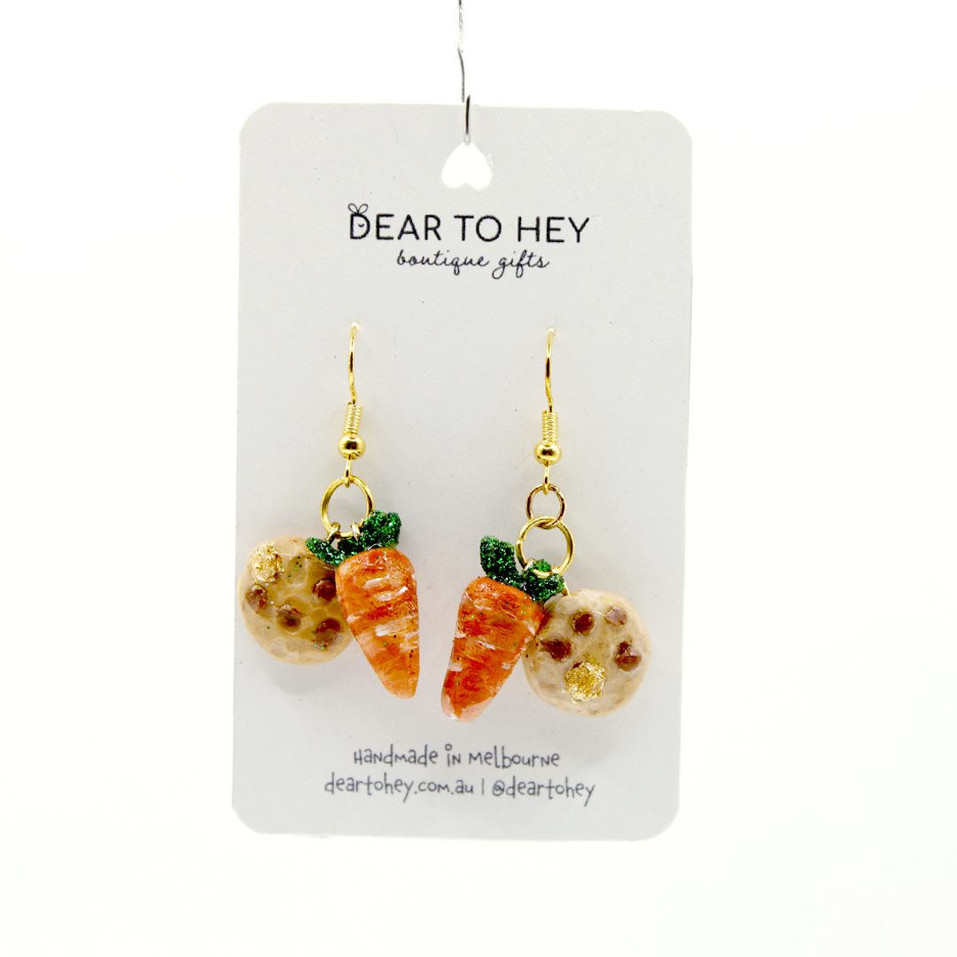 Christmas Holiday Dangle Earrings - Christmas Snacks