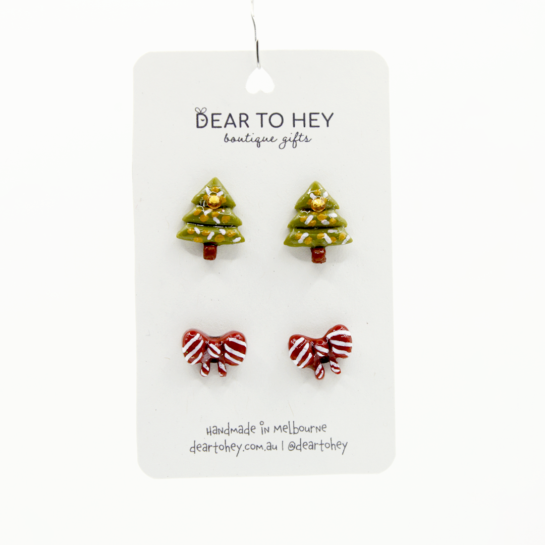 Christmas Holiday Stud Pack Earrings - Candy