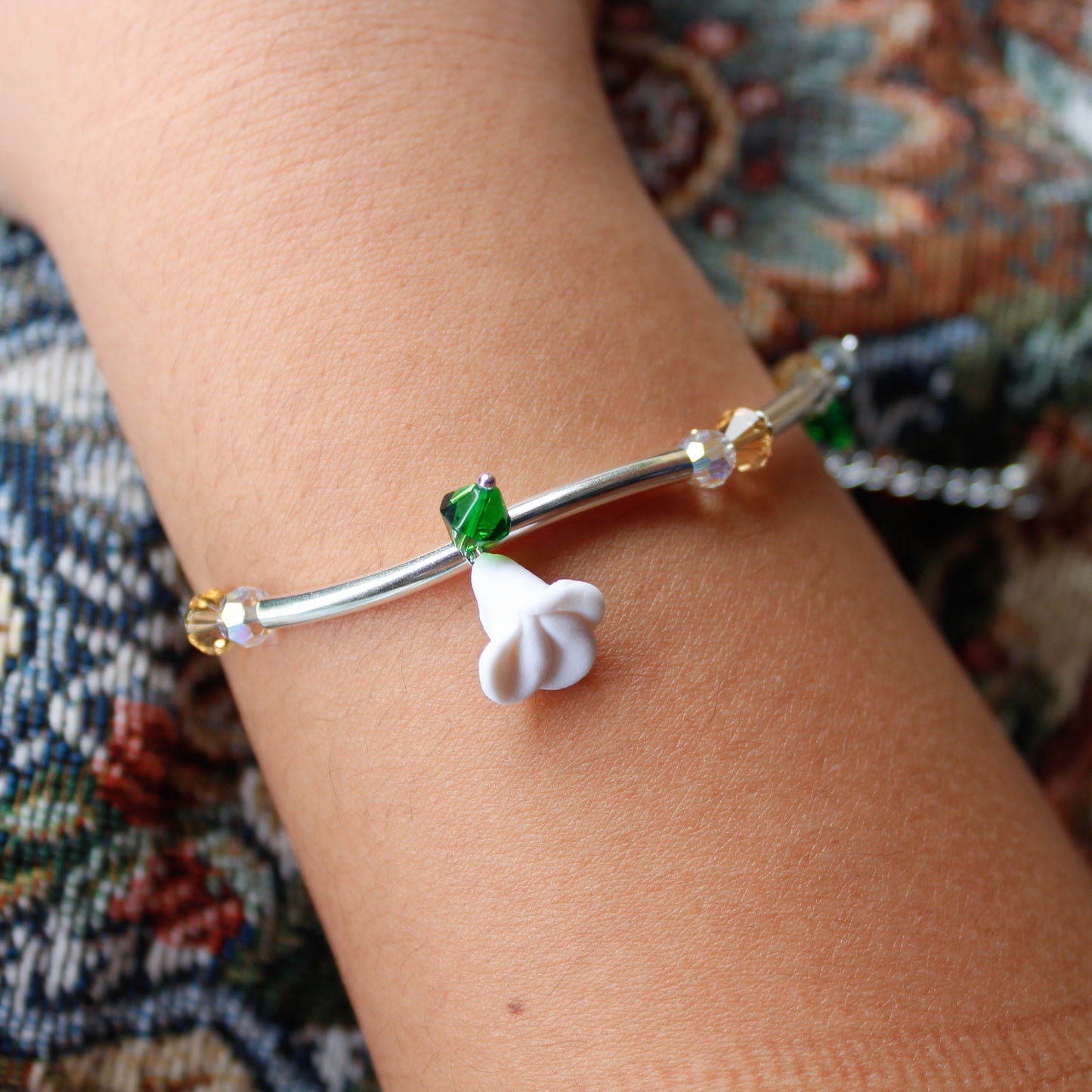 Sampaguita Crystal Glass Bracelet