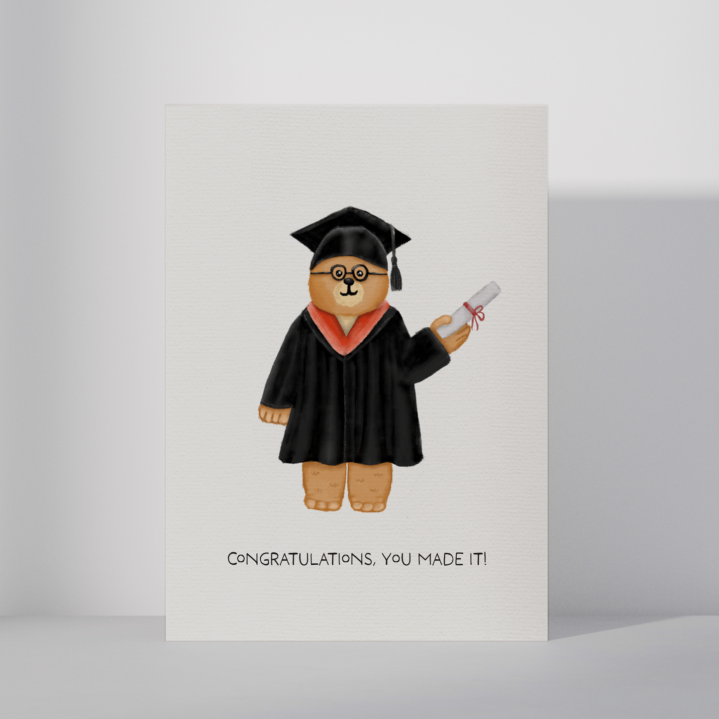 Happy Graduation Bear Greeting Card
