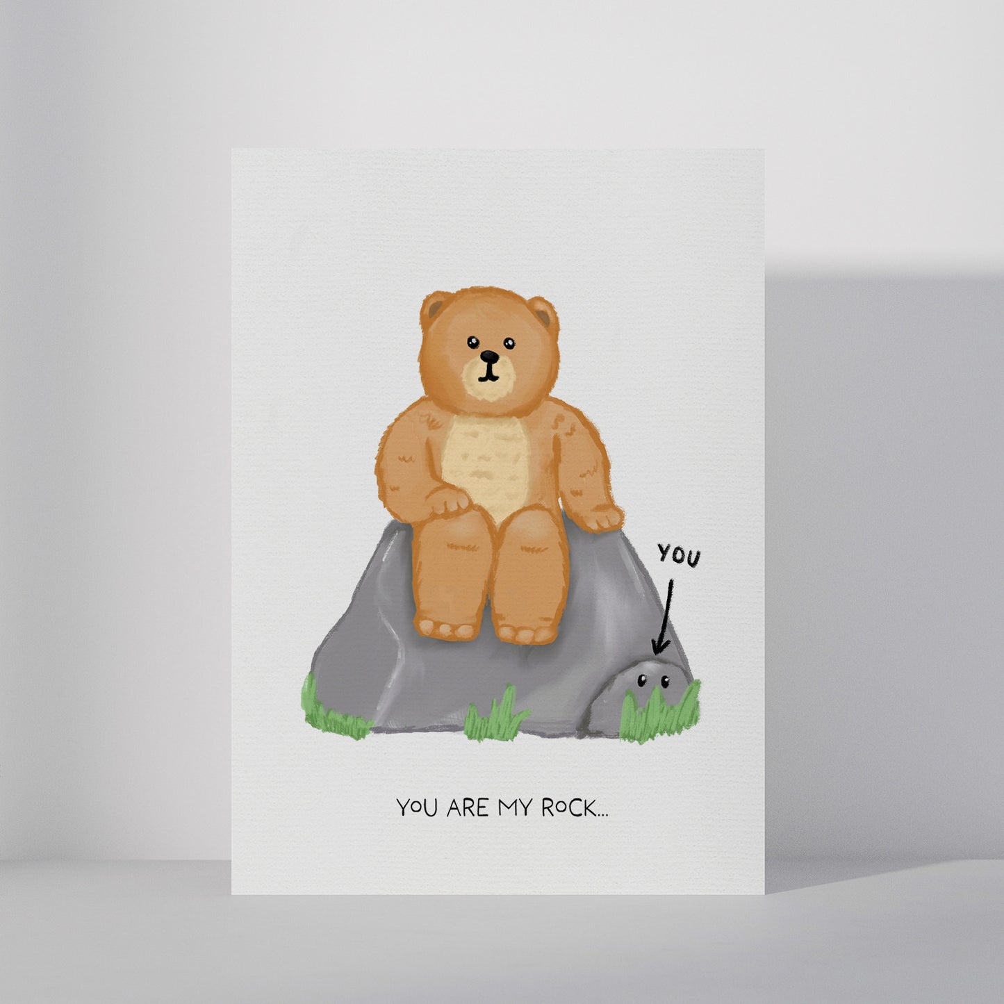 You Are My Rock Bear Appreciation Card