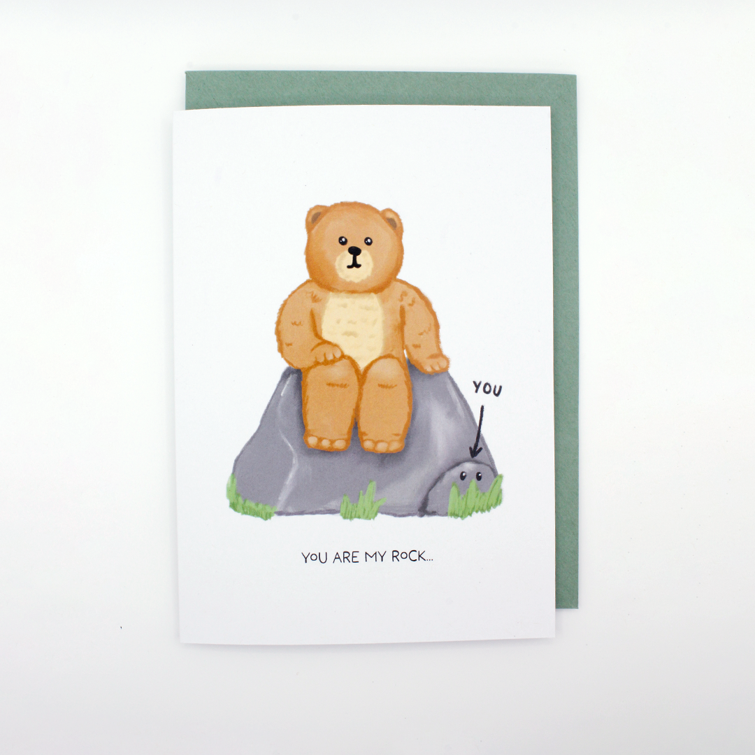 You Are My Rock Bear Appreciation Card