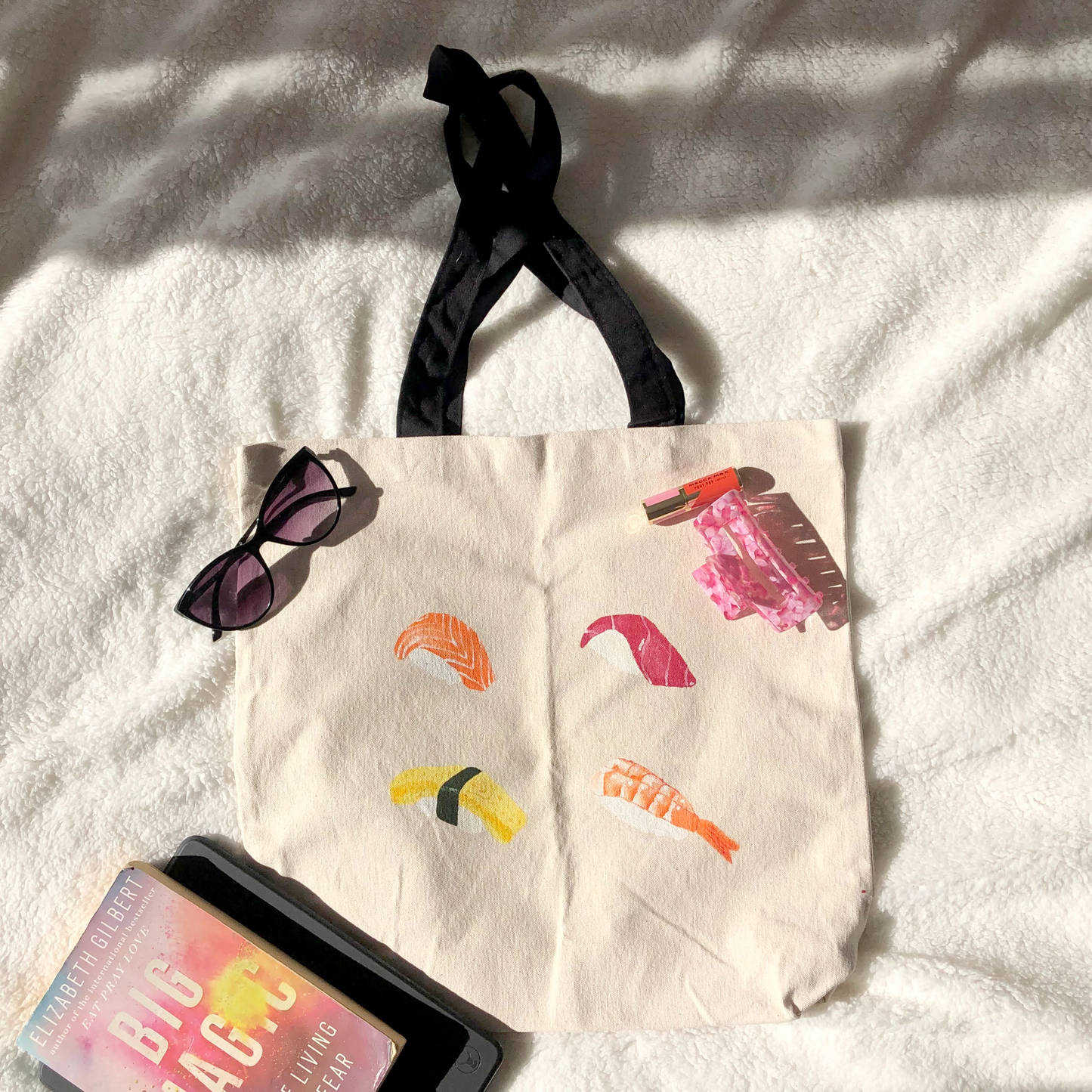Hand-painted Sushi Tote Bag
