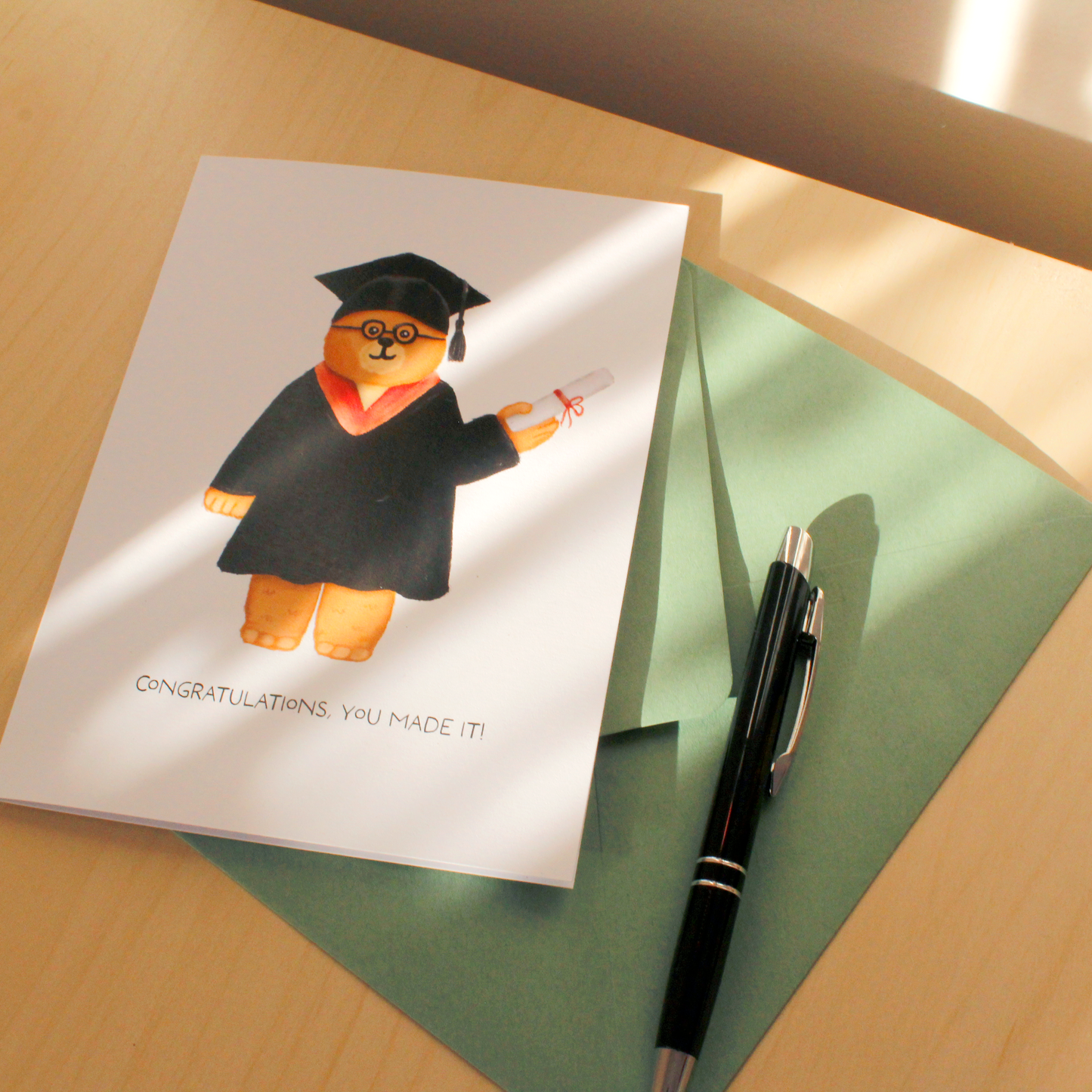 Happy Graduation Bear Greeting Card