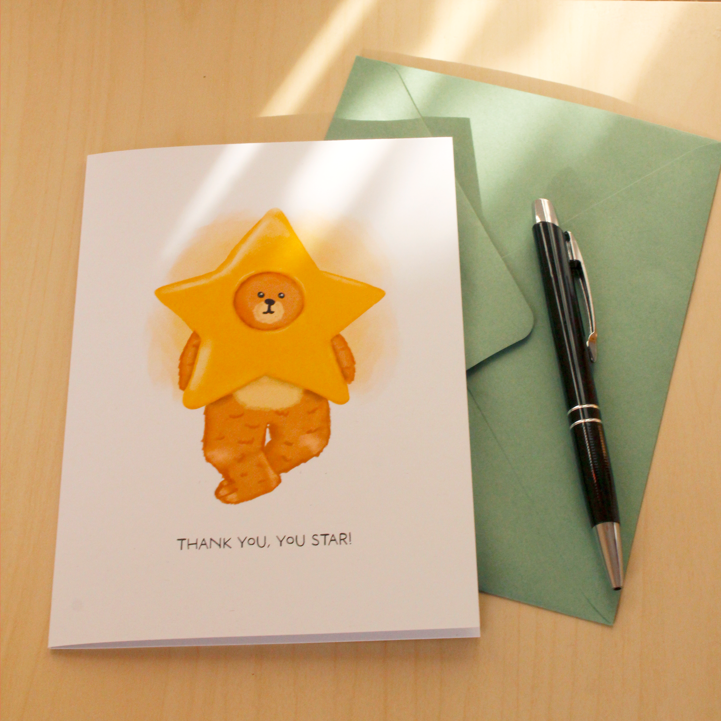 You Are A Star! Bear Thank You Card
