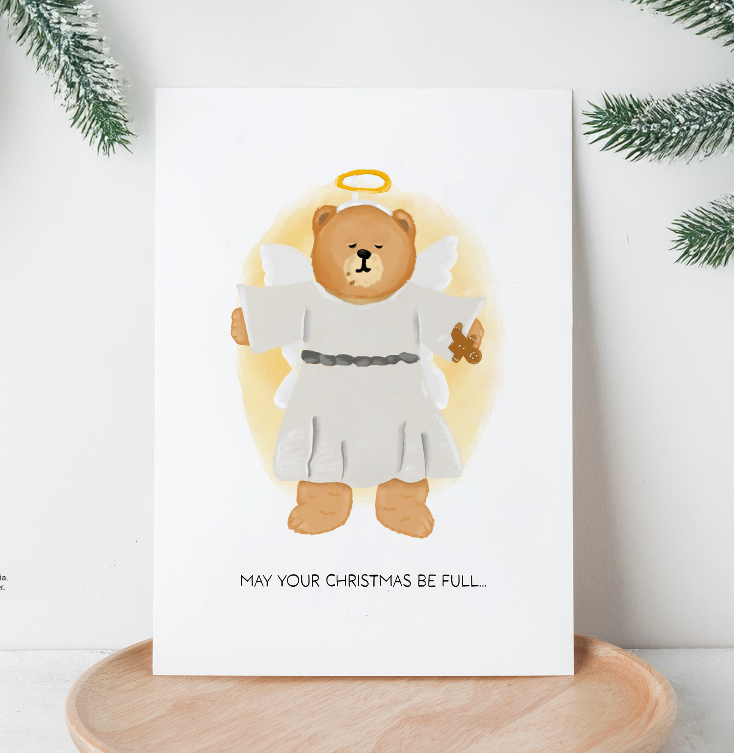 Funny Angel Cookie Christmas/Holiday Card