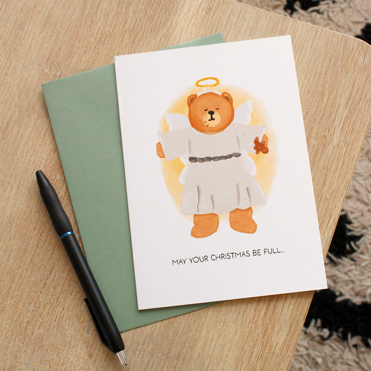 Funny Angel Cookie Christmas/Holiday Card