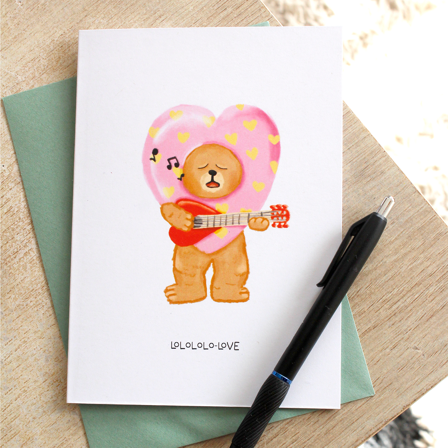 Bear Serenading With a Guitar