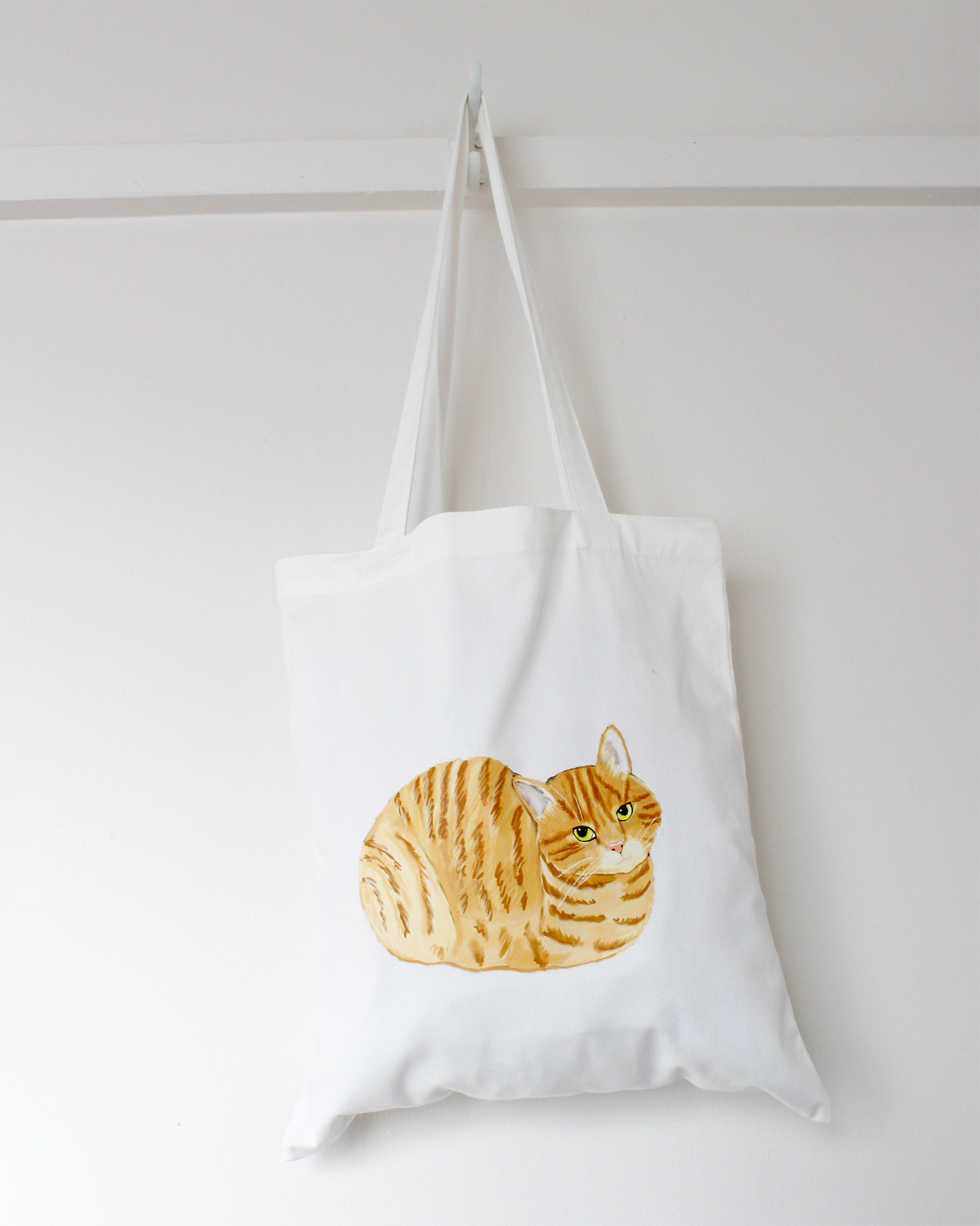 Loafing Cat Canvas Bag - Cinnamon