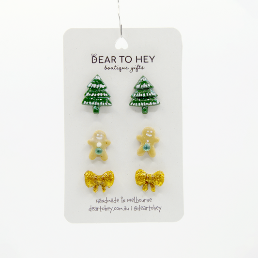 Christmas Holiday Stud Pack Earrings - Spirit