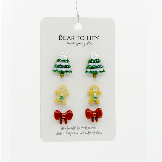 Christmas Holiday Stud Pack Earrings - Dashing