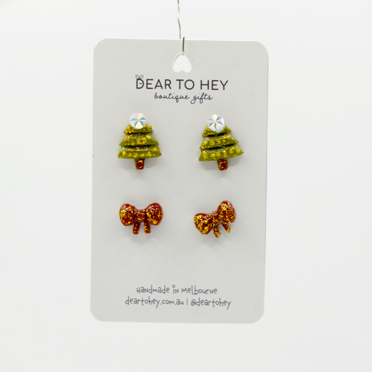 Christmas Holiday Stud Pack Earrings - New York