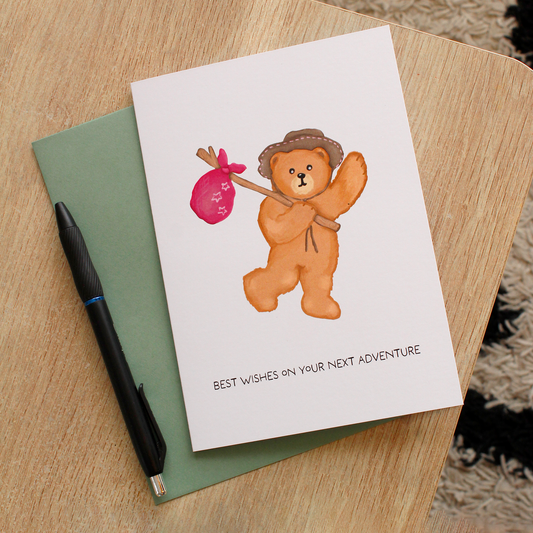 Farewell Voyager Bear Greeting Card