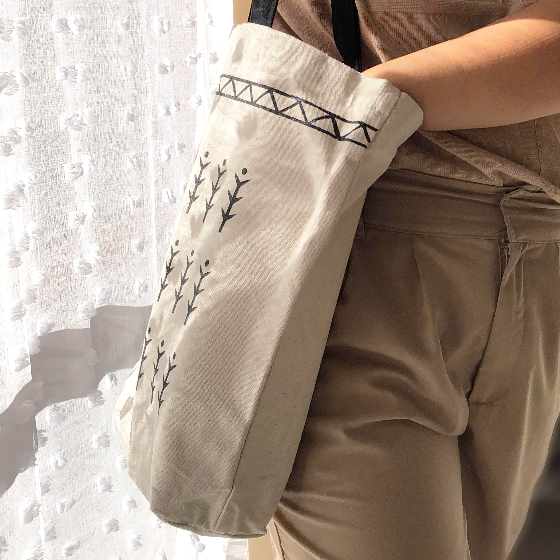 Tribal T-Shirts Borsa Tote Donna Cotone Naturale: Pratica Ed Ecologica (non Sbiancato)